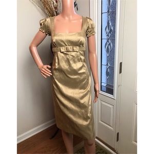 A.B.S. Gold Silk Dress. 0845 (gold) regency style